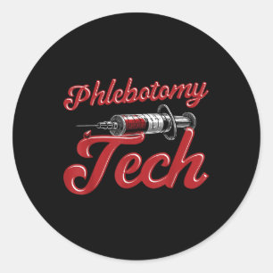 Sticker Rond Technicien technicien en pharmacologie Phlebotomie