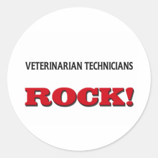 Sticker Rond Techniciens vétérinaires Rock
