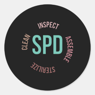 Sticker Rond Technique de traitement stérile Technique de trait