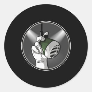 Sticker Rond Techno Music DJ Rave Electro Trance Idée cadeau