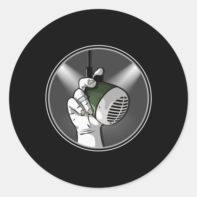 Sticker Rond Techno Music DJ Rave Electro Trance Idée cadeau (Devant)