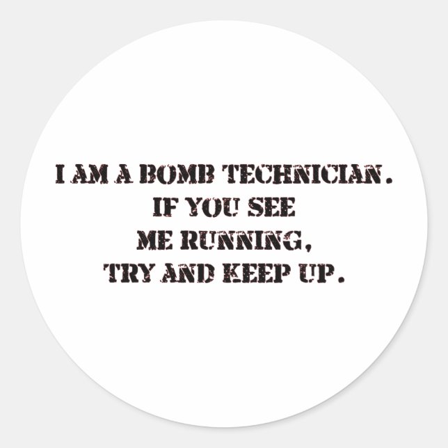 Sticker Rond technologie de bombe (Devant)