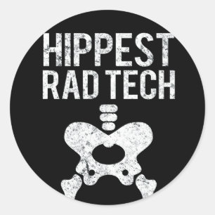 Sticker Rond Technologie de radiologie - Hippest Rad Tech Bone