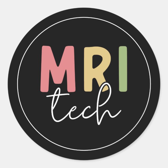 Sticker Rond Technologie IRM | Cadeaux de technologue IRM (Devant)