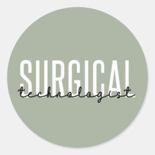 Sticker Rond Technologue chirurgical Med Surg Tech Chirurgie Te