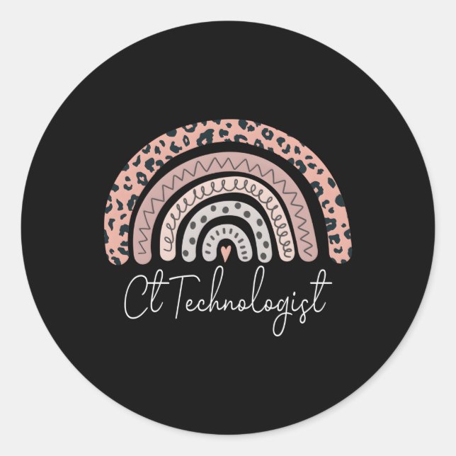 Sticker Rond Technologue Ct Rainbow X-Ray Radiologie de technol (Devant)