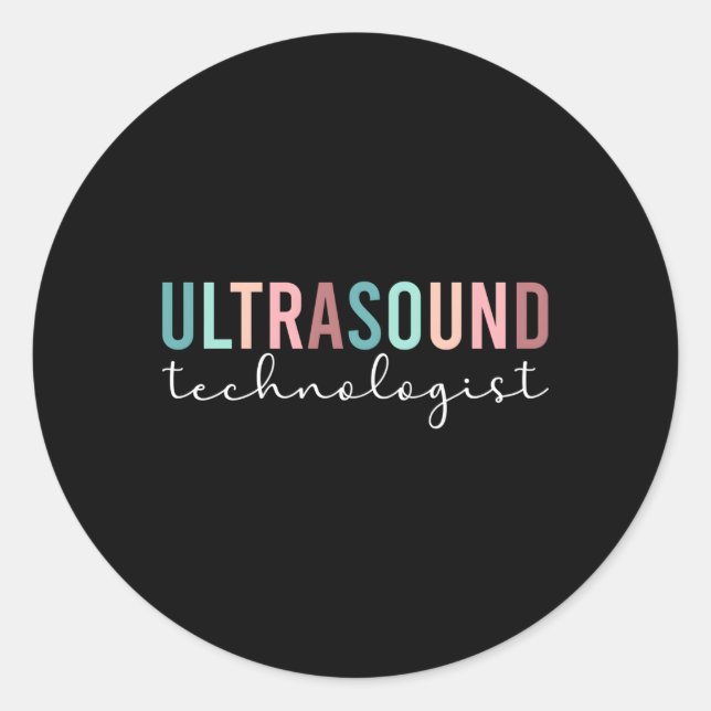Sticker Rond Technologue de Boho Ultrasound (Devant)