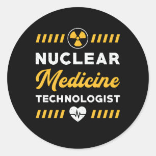 Sticker Rond Technologue en médecine nucléaire Rad Techs Radiol