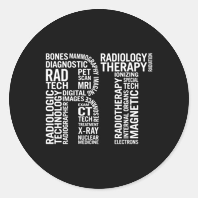 Sticker Rond Technologue en radiologie (Devant)