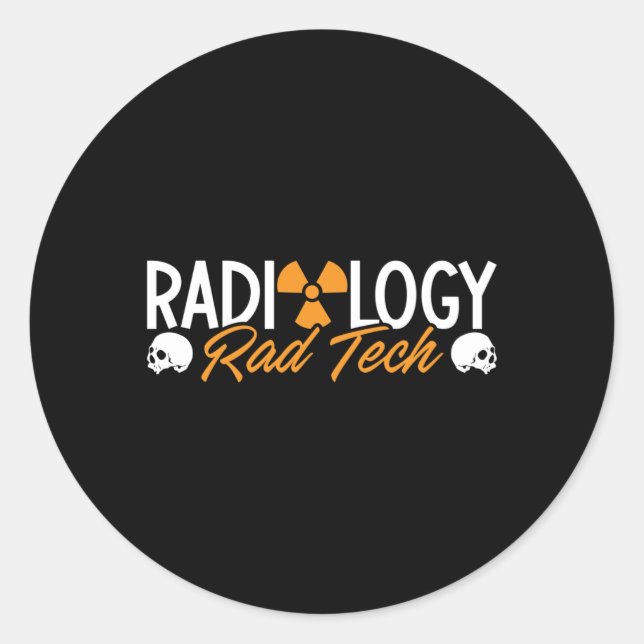 Sticker Rond Technologue en radiologie Rad Medicine Technologue (Devant)