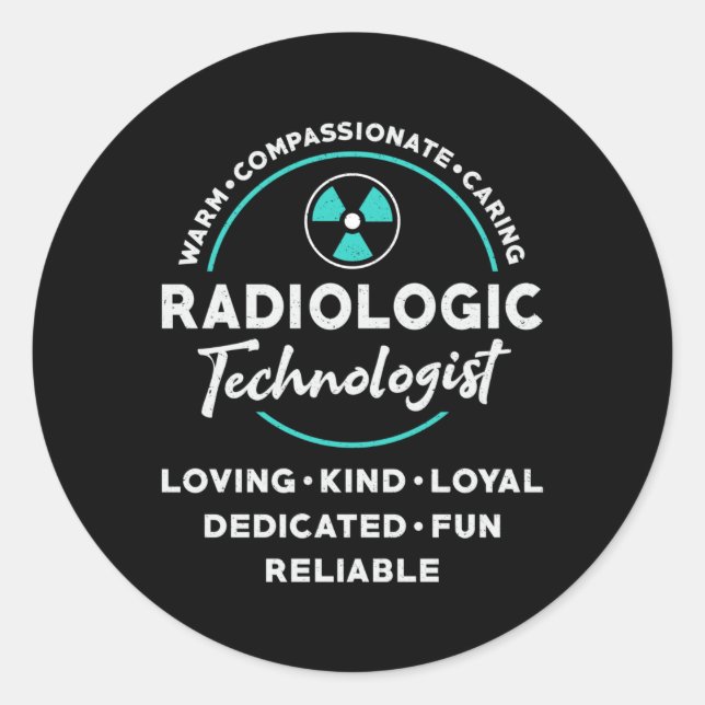 Sticker Rond Technologue en radiologie Technologue en radiologi (Devant)