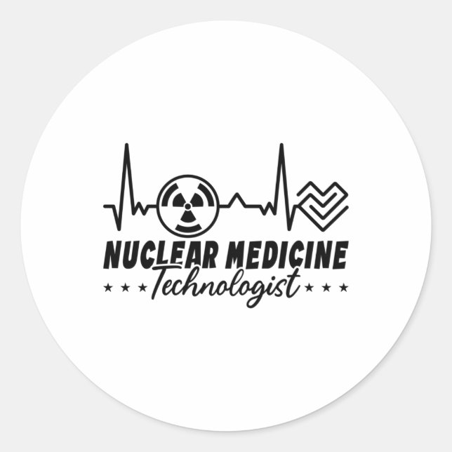 Sticker Rond Technologue en radiologie Xray en médecine nucléai (Devant)