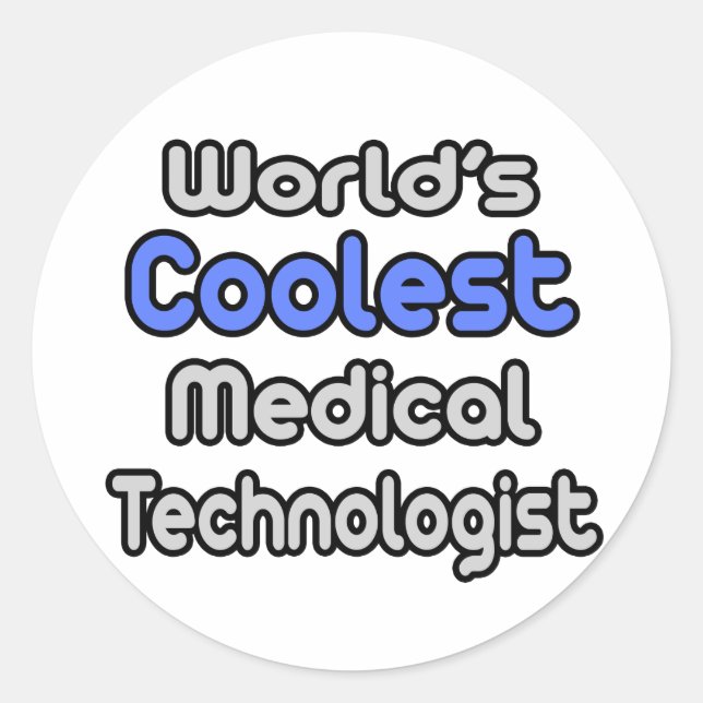Sticker Rond Technologue Médicale le plus froid du monde (Devant)