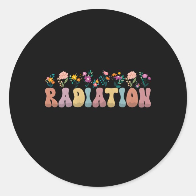 Sticker Rond Technologue radiologique Radiothérapeute Oncolo (Devant)