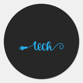 Sticker Rond Technologue Ultrasound Tech