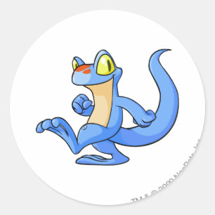 Sticker Rond Techo bleu