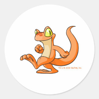 Sticker Rond Techo orange en quête