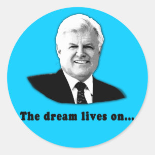 Sticker Rond Ted Kennedy Le Rêve Vit Sur