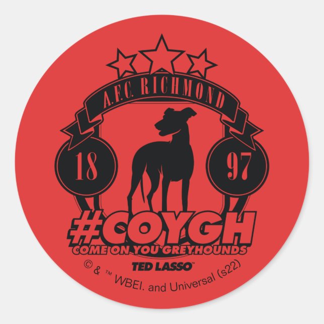Sticker Rond Ted Lasso | AFC Richmond #COYGH (Devant)