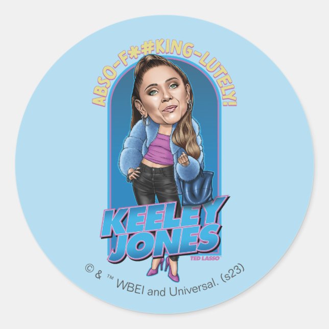 Sticker Rond Ted Lasso | Keeley Jones Bobblehead (Devant)