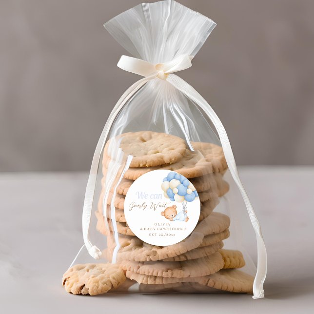 Sticker Rond Teddy Baby Boy Douche (Créateur téléchargé)