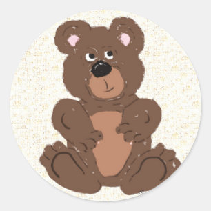 Sticker Rond Teddy Bear