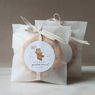 Sticker Rond Teddy Bear Balloons Sexe Reveillez