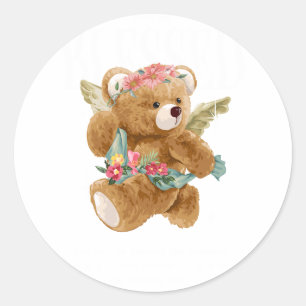 Sticker Rond Teddy Bear Day - Célébrez les boudins et le confor