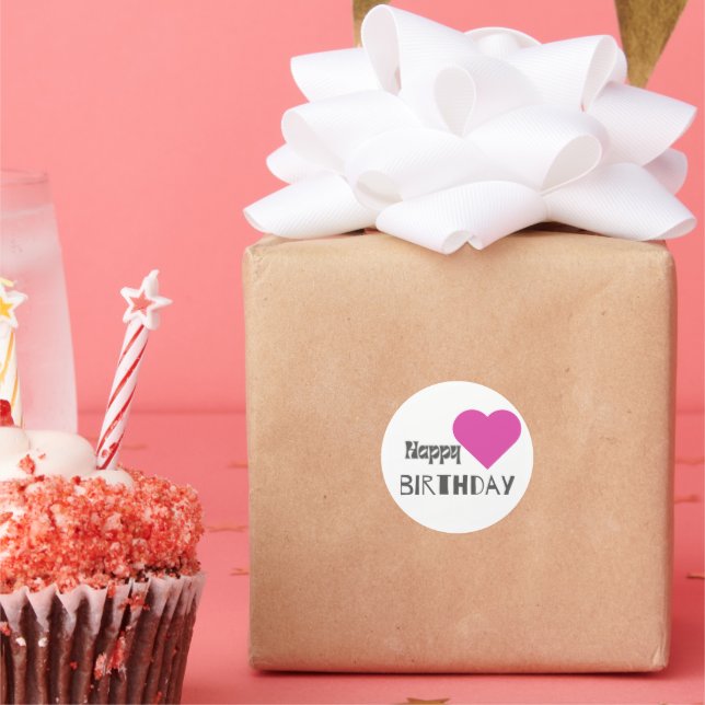 Sticker Rond Teddy Bear Joyeux anniversaire (Fête)