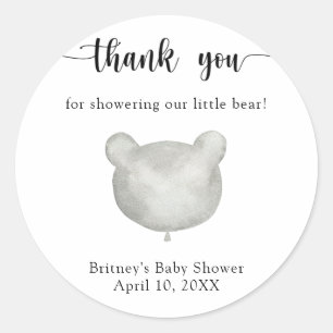 Sticker Rond Teddy bear merci