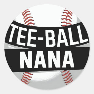 Sticker Rond Tee-Ball Nana Funny Teeball Grandma