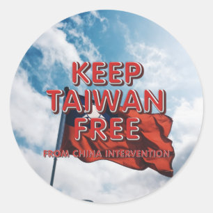 Sticker Rond TEE Keep Taiwan Free