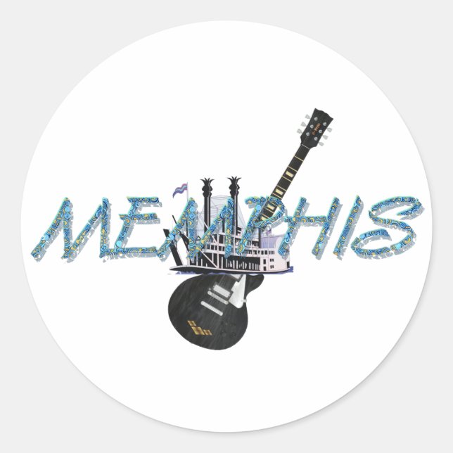 Sticker Rond TEE Memphis (Devant)
