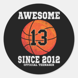 Sticker Rond Tee officiel pour fan de Sketll 13 ans pour son 13