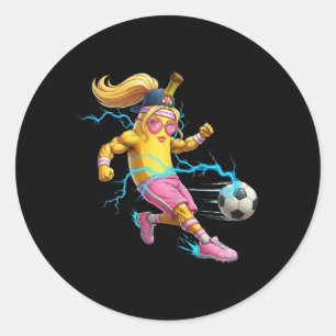 Sticker Rond Tee-shirt Funny Nana Soccer Ll pour filles femmes 