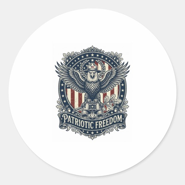 Sticker Rond Tee-shirt graphique vectoriel pour ornithologue pa (Devant)
