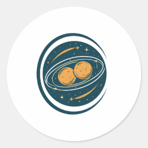 Sticker Rond Tee - shirts inspirés par la gravité