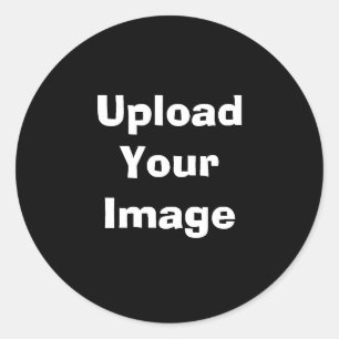 Sticker Rond Téléchargement de photo personnalisé-
