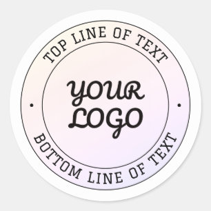 Sticker Rond Télécharger le logo et le texte personnalisé Ros