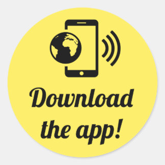 Sticker Rond Téléchargez L'Application !