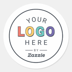 Sticker Rond Téléchargez le logo de votre entreprise