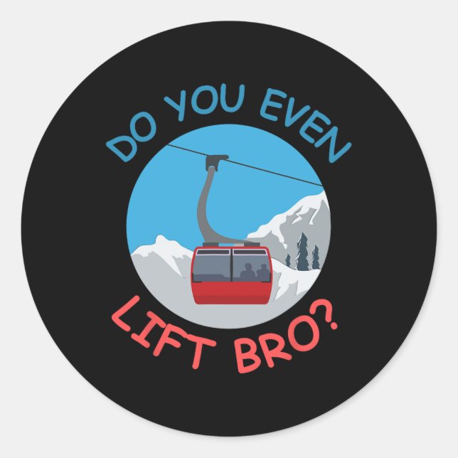 Sticker Rond Téléphérique De Ski De Glace Faites-Vous Même Asce (Devant)