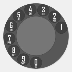 Sticker Rond Téléphone Rotary