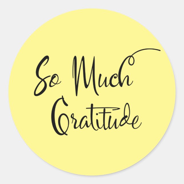 Sticker Rond Tellement de gratitude Typographie de script moder (Devant)
