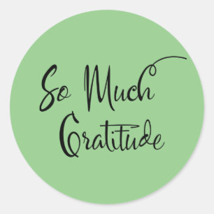 Sticker Rond Tellement Gratitude Moderne Typographie De Script