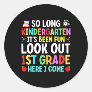 Sticker Rond Tellement long jardin d'enfants Diplômé Enseignant