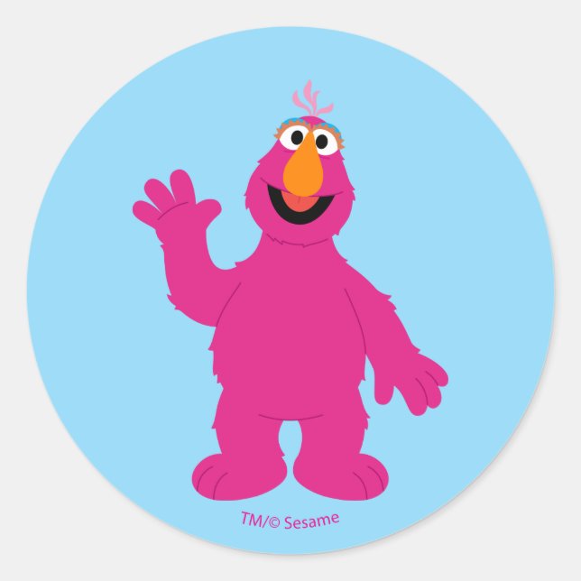 Sticker Rond Telly Monster de Sesame Street (Devant)