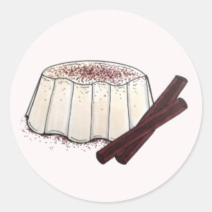 Sticker Rond Temblek Puerto Rican Nouvel An Pudding De Coco