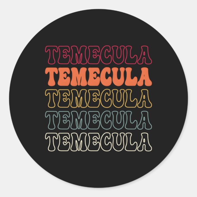 Sticker Rond Temecula (Devant)