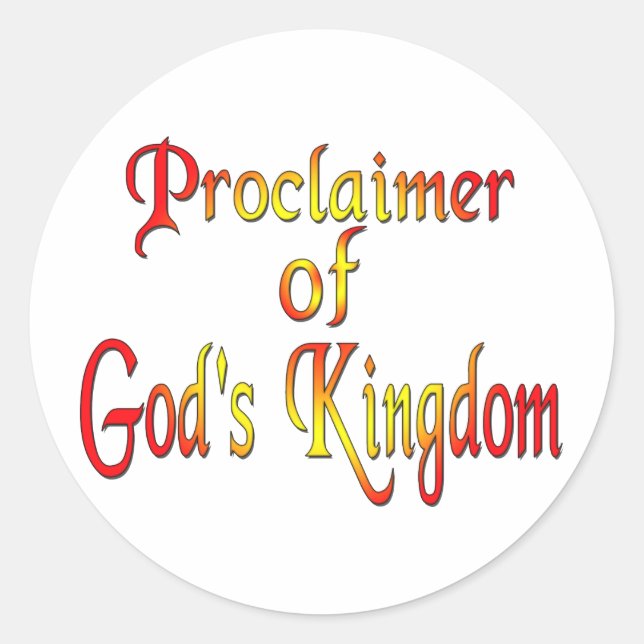 Sticker Rond Témoin de Jéhovah (Devant)